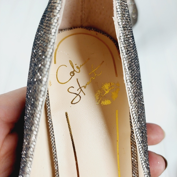 NEW COLIN STUART Glittery Open Toe Heels C879 - Picture 11 of 11